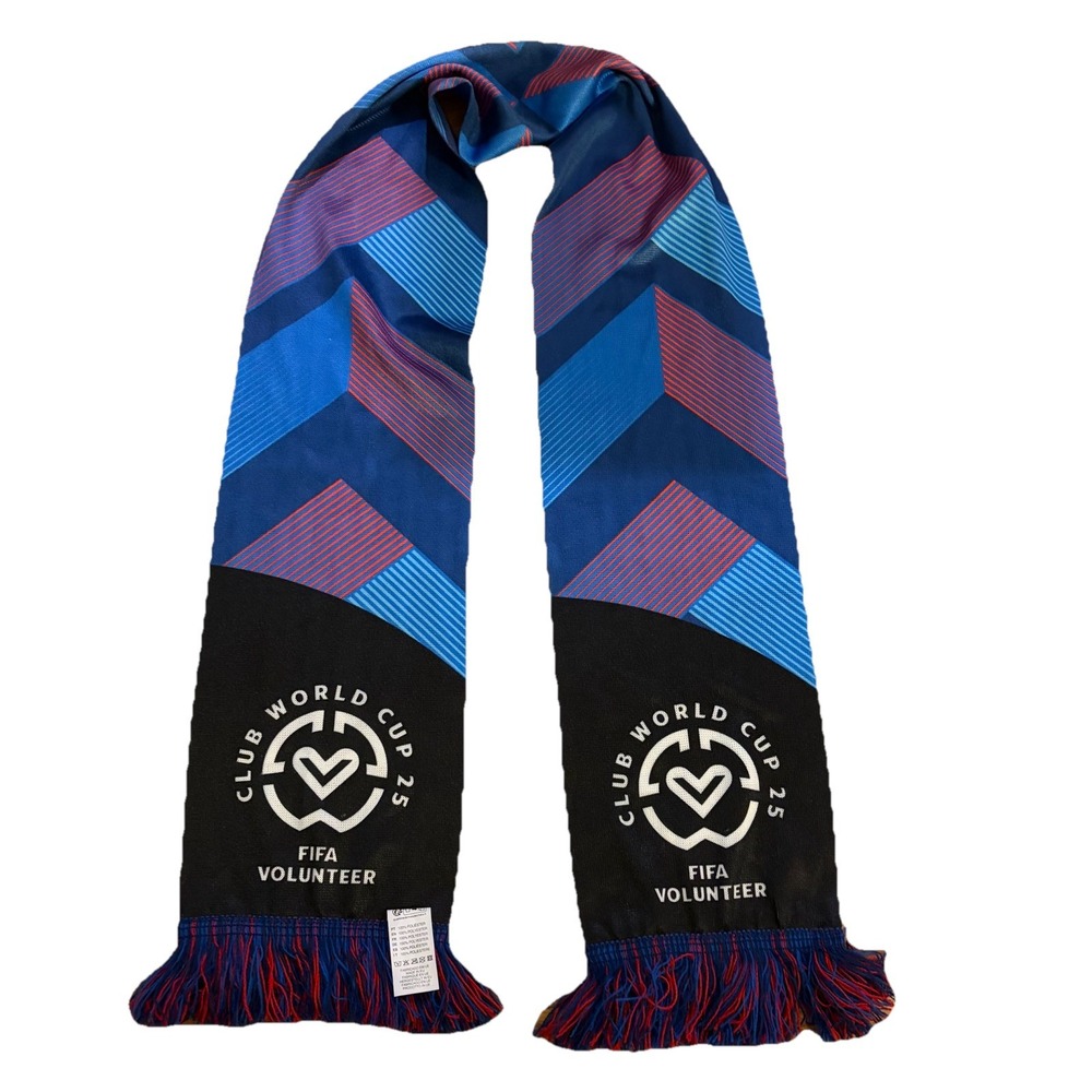 FIFA Club World Cup 2025 Volunteer Scarf Official EU Made Blue Red Soccer Fan